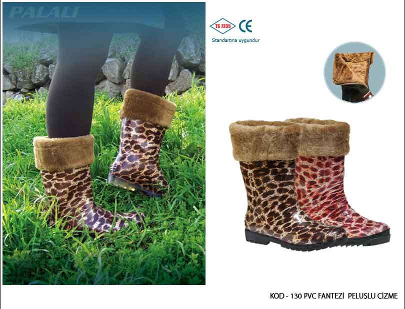 Pvc Fantezi Peluşlu Çizme